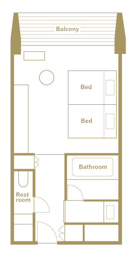 Layout of deluxe twin room