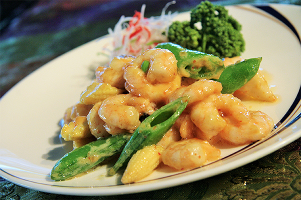 Stir-fried shrimp with mara sauce（For 2 persons）