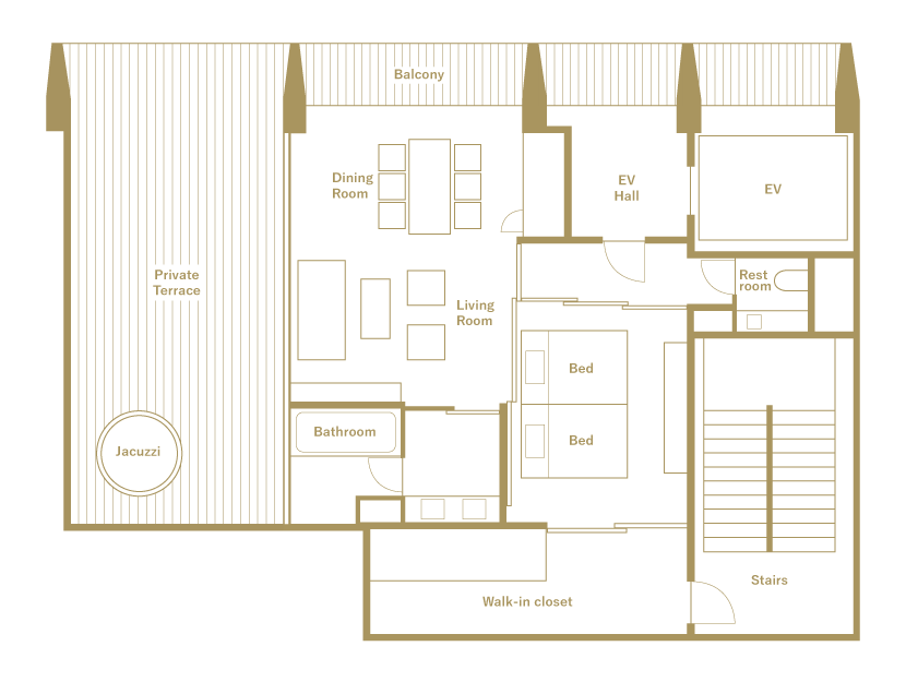 Layout of suite room